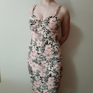 Floral pinup style midi dress,‎ size 5